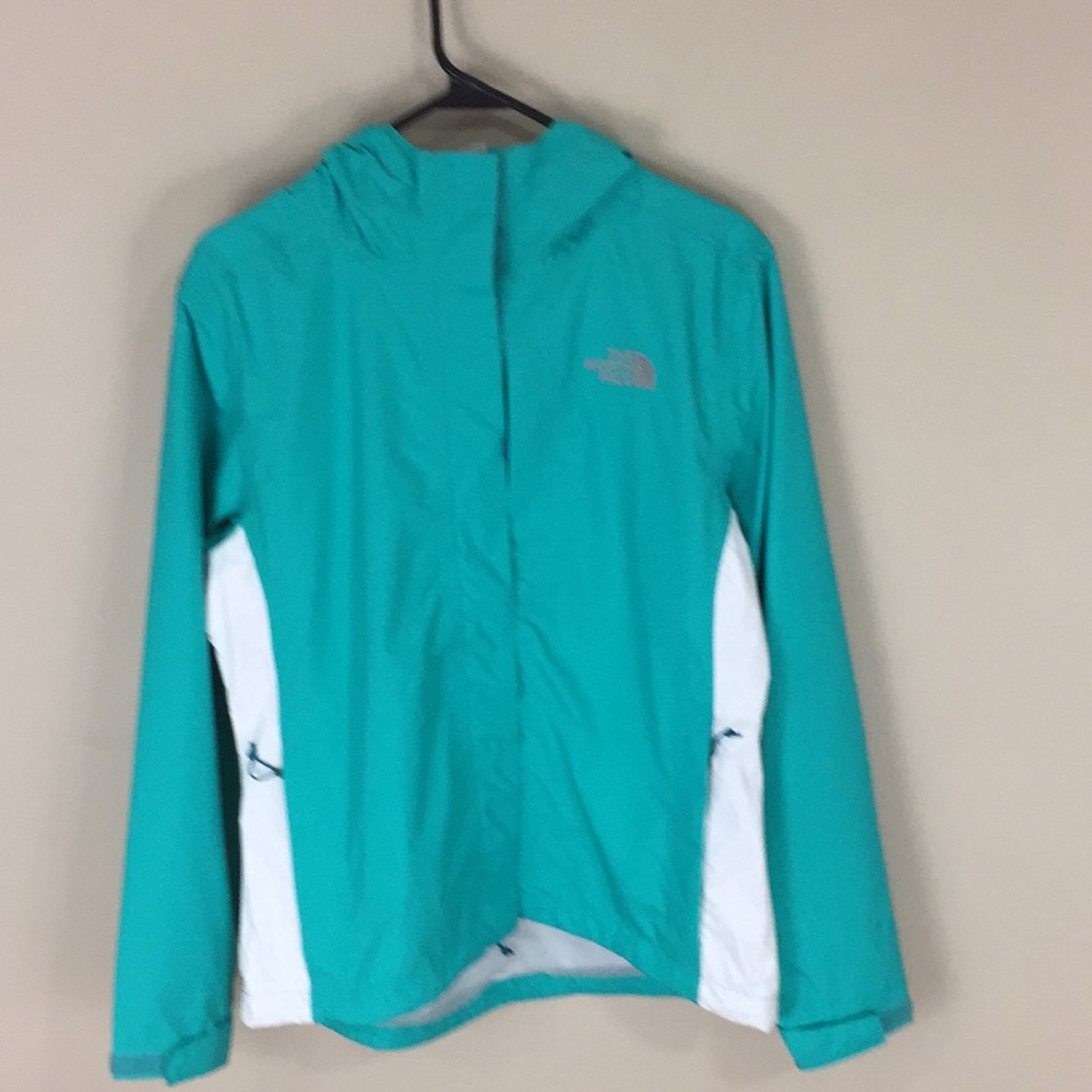 The North Face Teal Mesh Lined Nylon Hooded Jacket Size Small